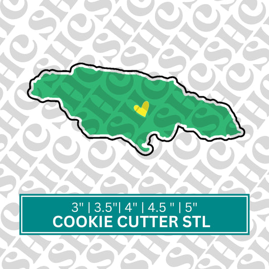 Jamaica Cookie Cutter STL FILE, Island STL, Country Cookie Cutter, Island Cookies, Caribbean Cookie Cutter, Xamayca Cookies
