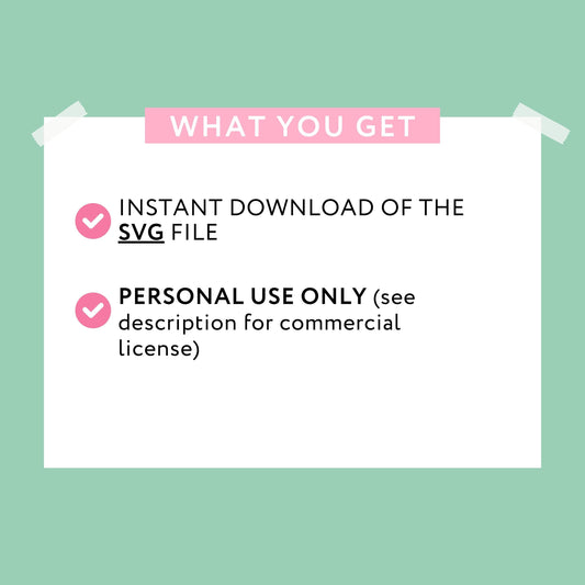 a white piece of paper with the words, what you get, instant file and