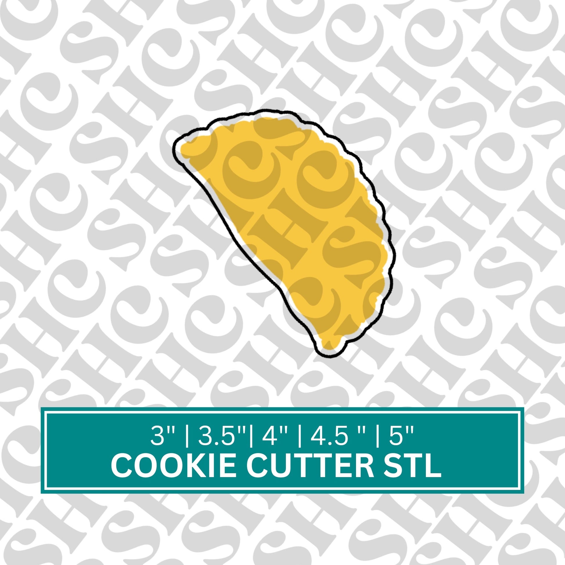Jamaican Patty Cookie Cutter Stl, Patty Cookie Cutter STL, Tart STL, Jamaican Food Cookie Cutter, Food Stl, Homemade Caribbean Pastry Shape