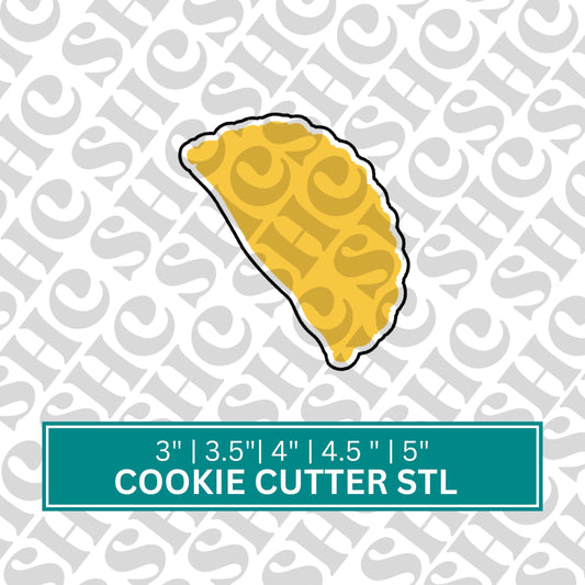 Jamaican Patty Cookie Cutter Stl, Patty Cookie Cutter STL, Tart STL, Jamaican Food Cookie Cutter, Food Stl, Homemade Caribbean Pastry Shape