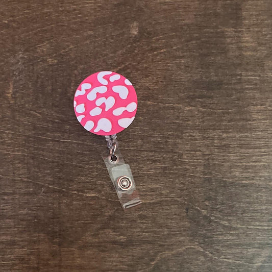 Leopard Print Badge Reel, Badge Topper STL, Leopard Badge Reel STL, 3d Badge Reel, Badge reel topper stl, healthcare worker stl