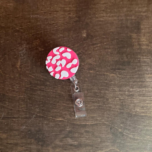Leopard Print Badge Reel, Badge Topper STL, Leopard Badge Reel STL, 3d Badge Reel, Badge reel topper stl, healthcare worker stl