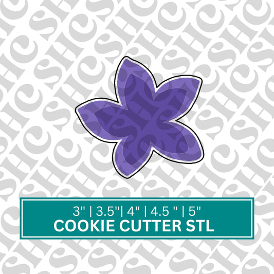 Lignum Vitae Cookie Cutter STL, Flower STL, Flower Cookie Cutter, Jamaica Cookie Cutter, Island Flower Stl, Caribbean Blossom Cooke Cutter