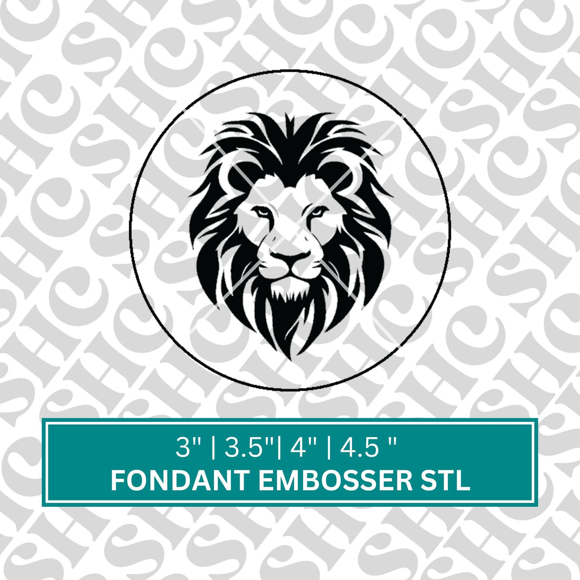 Lion Fondant Embosser STL, lion Debosser, Safari Stamp,Safari STL, Bridal Cookies, Safari Theme Cookies