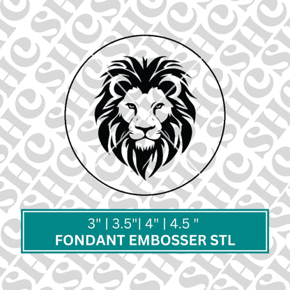 Lion Fondant Embosser STL, lion Debosser, Safari Stamp,Safari STL, Bridal Cookies, Safari Theme Cookies