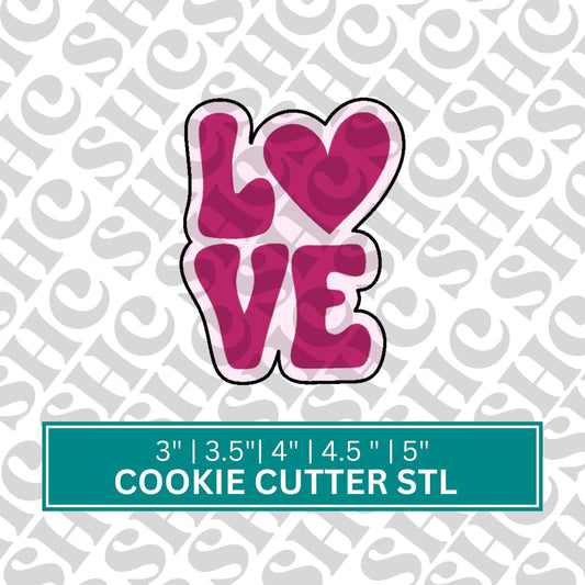 LOVE 2 Cookie Cutter STL| Love Cookie Cutter | Valentine Stl | Valentine Cookie STL File | Vday Cookies | Galentine Cookie Stl | Heart Stl