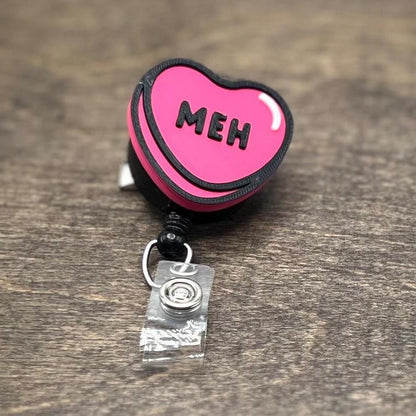 3D Badge Reel Topper STL, Badge Reel STL, Meh Badge Topper, Valentine Badge reel stl, Trendy 3d stl, Heart Badge Reel, Galentine Badge Reel