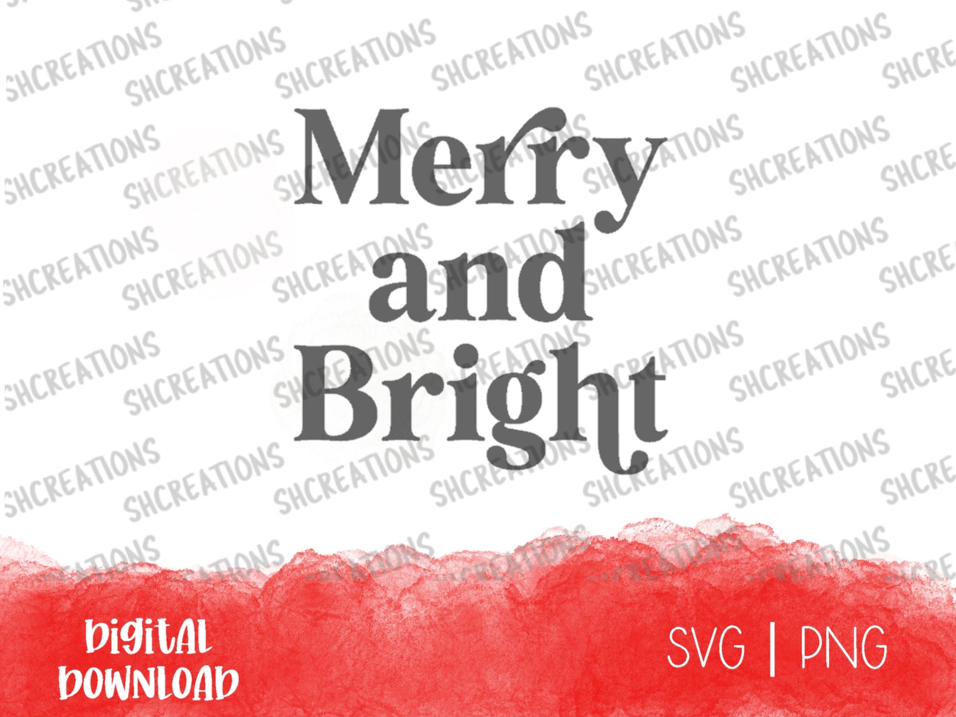 Merry and Bright SVG Cut File, Merry Cut File, Christmas SVG, Merry Christmas