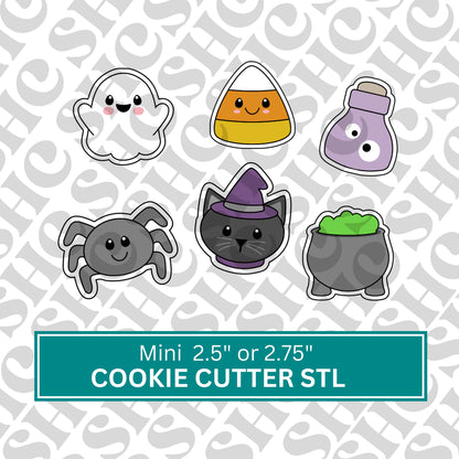 Mini Halloween Cookie Cutter STL Files | Instant Download | Spooky Designs | Set 1 | Perfect for Spooky Treats