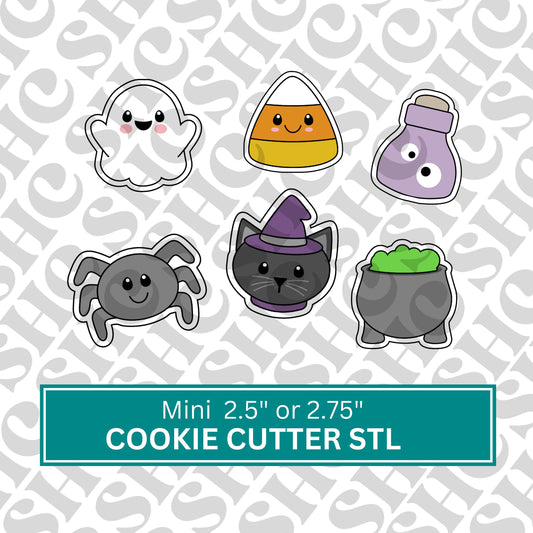 Mini Halloween Cookie Cutter STL Files | Instant Download | Spooky Designs | Set 1 | Perfect for Spooky Treats
