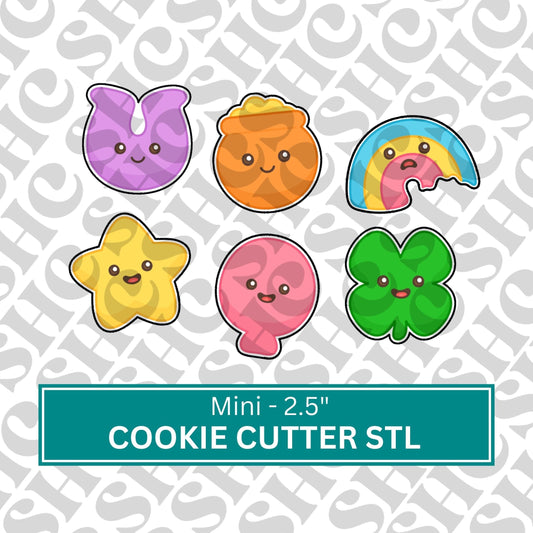 Mini Lucky Marshmallow Cookie Cutter STL Set| Set of 6 Mini Printable Cutters | Mini Marshmallow Stl Cookie | Mini Shooting Star Stl