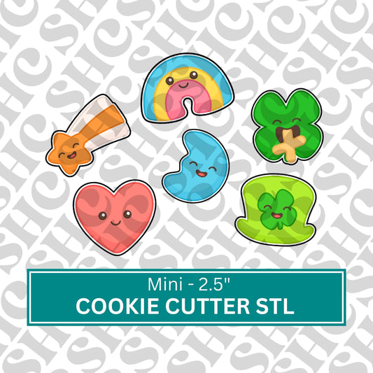 Mini Lucky Marshmallow Cookie Cutter STL Set| Set of 6 Mini Printable Cutters | Mini Marshmallow Stl Cookie | Mini Shooting Star Stl