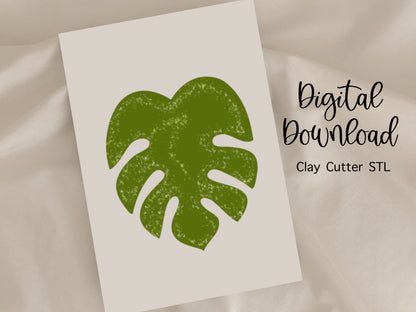 Monstera Clay Cutter | Digital STL FILE | 3D Printing | Digital Download | Monstera Leaf Earring