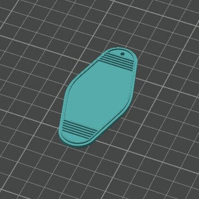 Motel Keychain STL File | Retro Motel Key Tag 3D Printable Model | Customizable Hotel Keychain STL for 3D Printing