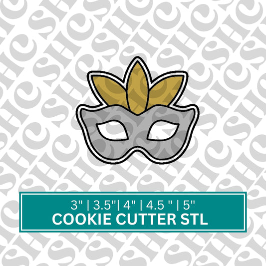 New Years 's Mask Cookie Cutter STL | New Years Cookie Cutter STL| Mascarade Cutter | New Years Eve Stl | Celebration Stl | Gatsby Mask Stl