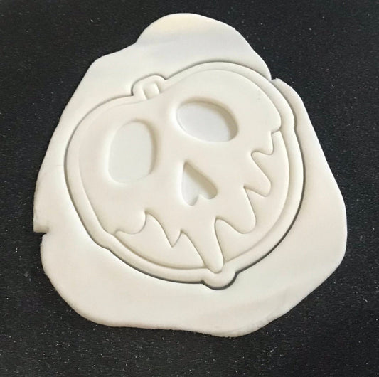 Poison Apple Cookie Cutter Stl + Fondant Stamp Stl | STL FILE| 3D Printing | Digital Download | Fondant Stamp STL | Cookie Cutter File