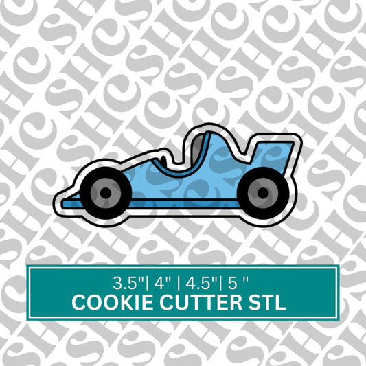Race Car 1 Cookie Cutter STL File – Detailed 3D Printable Design for Racing Enthusiasts