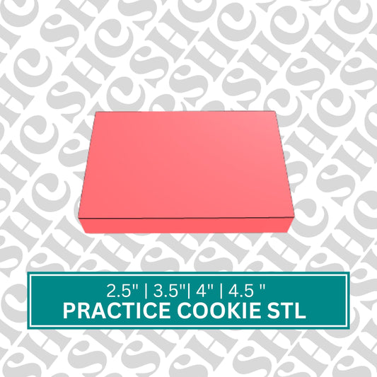 Rectangle Practice Cookie STL | Practice Cookie | Practice Cookie Blank | Practice Cookie STL| Practice Cookie Blank | Reusable 3D Cookie