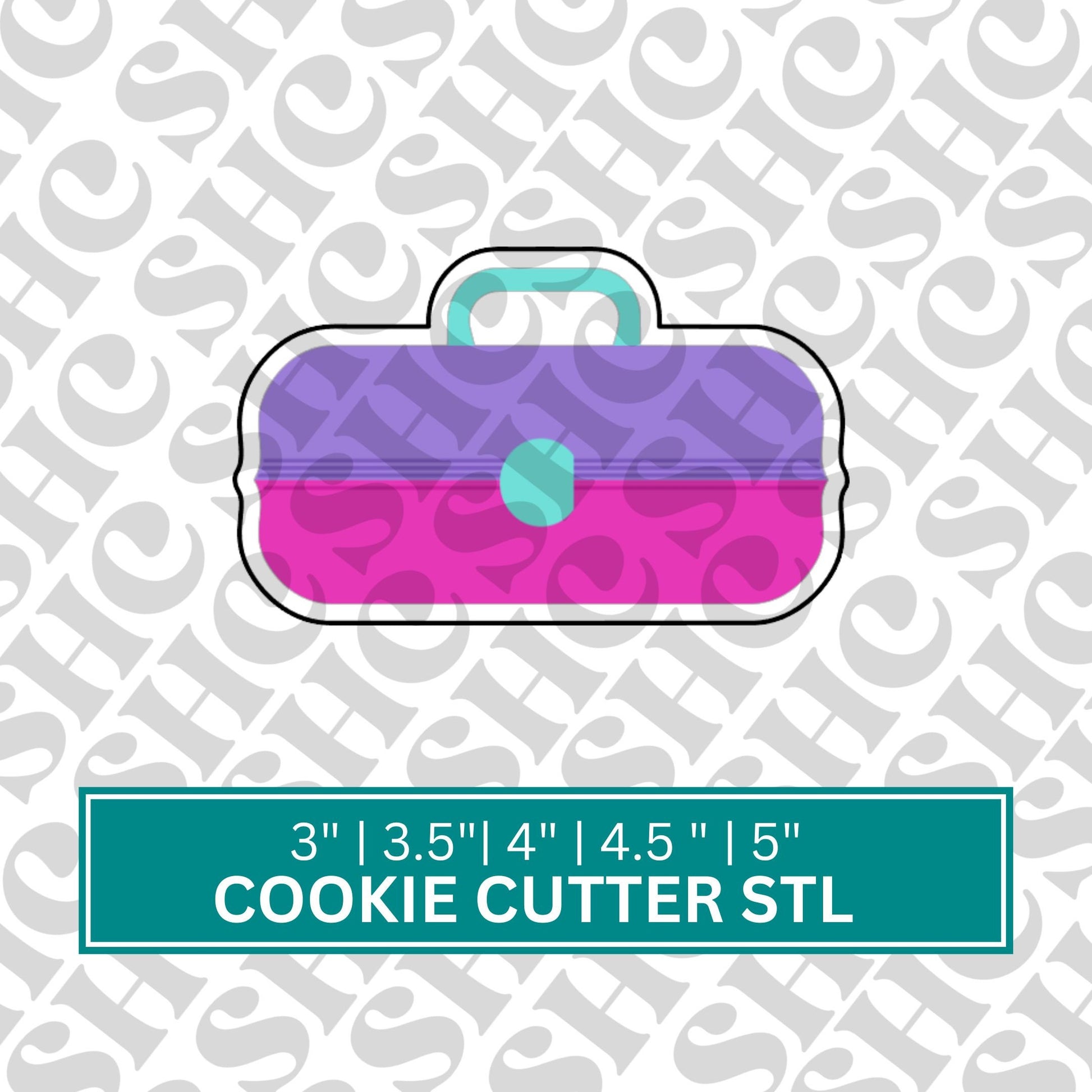 Retro Makeup Case Cookie Cutter STL, Retro Makeup Cookie Cutter, 3D Printed Cookie Cutter, Vintage Makeup Design, STL File for Baking