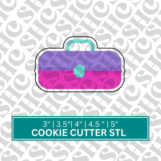 Retro Makeup Case Cookie Cutter STL, Retro Makeup Cookie Cutter, 3D Printed Cookie Cutter, Vintage Makeup Design, STL File for Baking