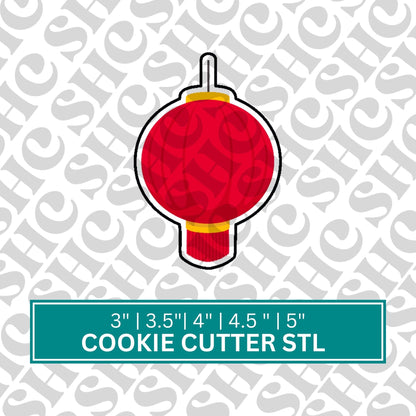 Round Lantern Cookie Cutter | Lunar New Year Cookie Cutter STL| Chinese Lantern Cookie | Lunar New Year Cookie | Lantern Cookie Stl|