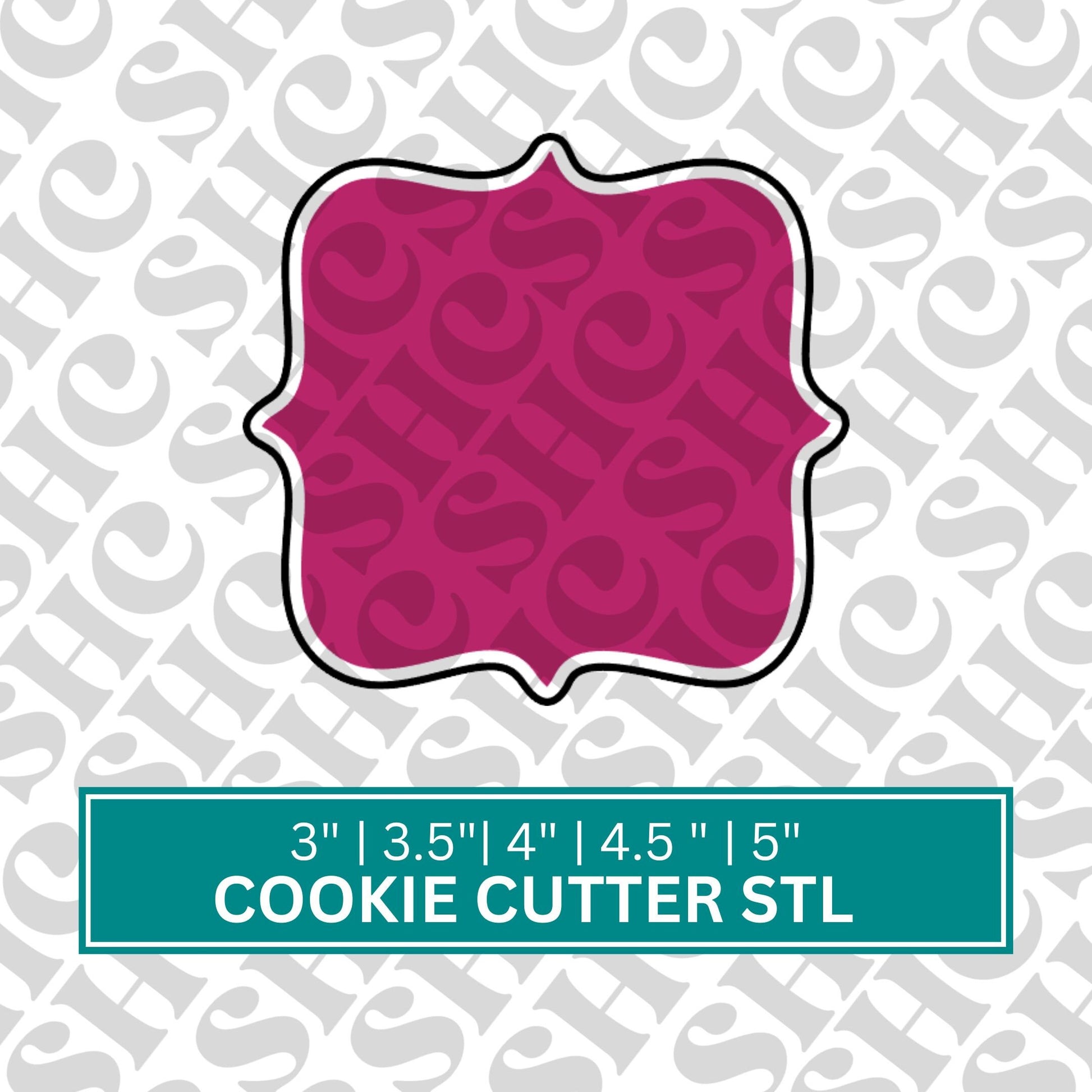 Square Plaque Cookie Cutter STL, Plaque Cookie Cutters, Simple Cookie Cutter, Basic Cookie Cutters,