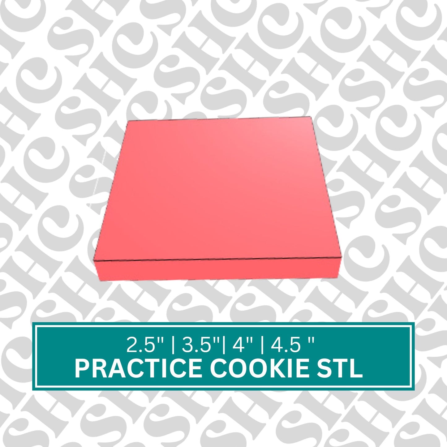 Square Practice Cookie STL | Practice Cookie | Practice Cookie Blank | Practice Cookie STL| Practice Cookie Blank | Reusable 3D Cookie