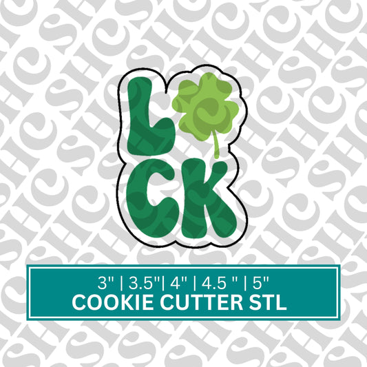 St. Paddy's Day Cookie Cutter STL | Luck Cookie Cutter STL | Luck Of Irish Cookie Cutter | Clover | St. Paddy's Cookies | Saint Paddy Cookie