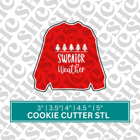 Sweater STL FILE | Sweater Stl Cookie Cutter | Sweater STL | Fall Cookie Stl