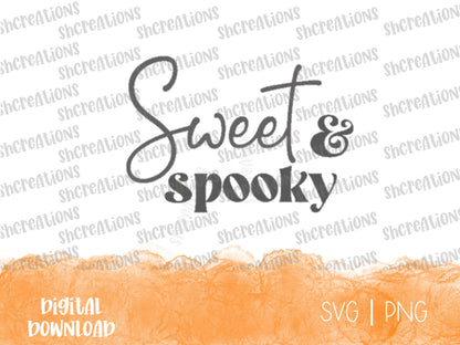 Sweet & Spooky SVG Cut File |Halloween Cut File | Spooky SVG | Sweet + Spooky Svg | Laser Cut File | Cute Svg | Mug Svg| Tshirt Decal |Vinyl
