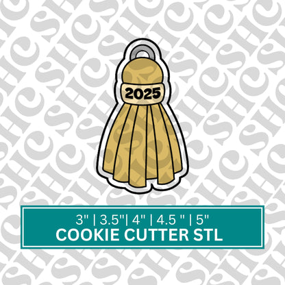 Tassell Cookie Cutter STL File - 3D Printed Graduation Diploma Cookie, Graduation Cookie Mold, Graduation Party Favor