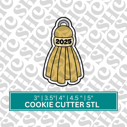 Tassell Cookie Cutter STL File - 3D Printed Graduation Diploma Cookie, Graduation Cookie Mold, Graduation Party Favor