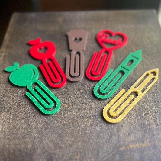 3D Teacher Bookmark Paper Clip Design STL File for 3D Printing | Teacher Appreciation Stl | Teacher's Day Gift | 3D teacher paperclip