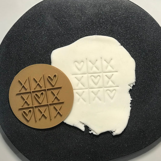 Tic Tac Toe Fondant Cookie Stamp| XO Fondant Stamp Stl | Valentine Stamp | 3D Printing | Digital Download | Fondant Stamp STL |