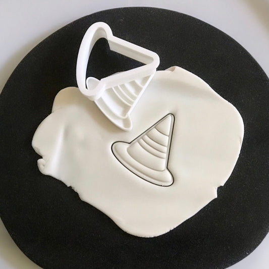 Traffic Cone Cookie Cutter Stl + Stamp Stl, STL FILE, 3D Printing, Digital Download, Fondant Stamp STL, Cookie Cutter File