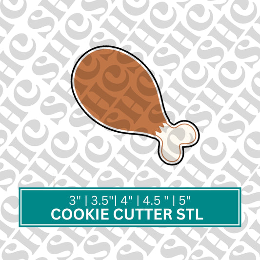 Turkey Leg Cookie Cutter STL FILE, Thanksgiving Cookie Cutter , Turkey STL File, Digital Download