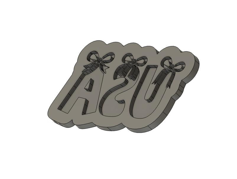 USA Bow Cookie Cutter and Embosser STL File for Patriotic Baking – Perfect for Independence Day Celebrations