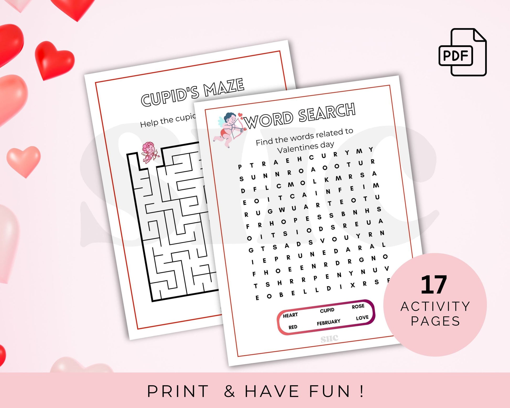 Valentine's Delight: Kids Colouring Pages & Activity Bundle, Love-filled Kids Printables, Vday Fun for Kids, Kids Puzzles, Crafts and Games