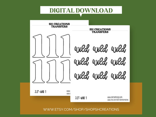 Wild One Royal Icing Transfer Printable Bundle, Wild One Template, Transfer Sheet, Wild One Printable, Royal Icing Template, Safari Template