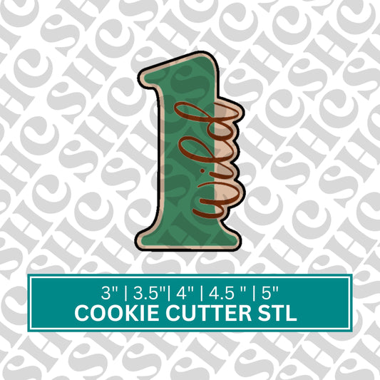 Wild One STL FILE , 1st Birthday Cutter, Number Cookie Cutter , Number STL File , Digital Download , Jungle Cookie Cutter , Jungle Theme