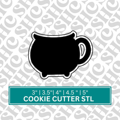 Witches Brew Cookie Cutter STL |STL File | 3D Printing | Digital Download