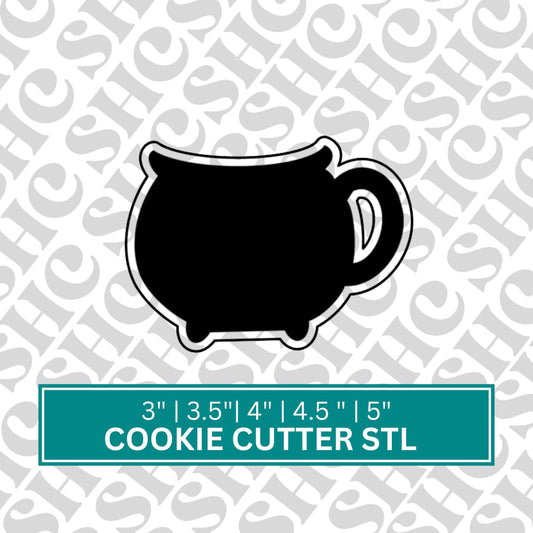 Witches Brew Cookie Cutter STL |STL File | 3D Printing | Digital Download