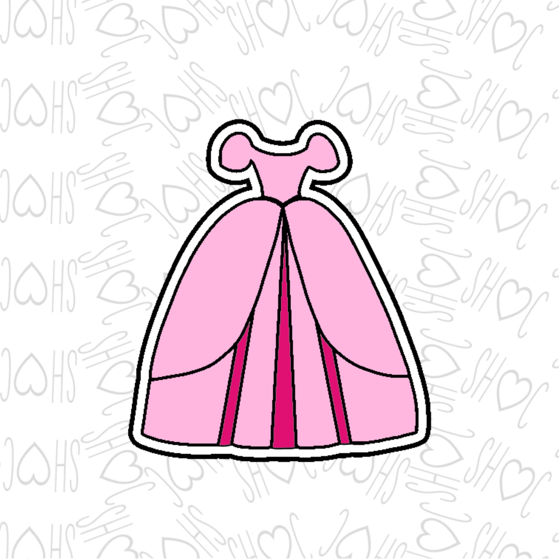 DONE TO ORDER: Princess Dress Cookie Cutter/Fondant Stamp - SHCreations