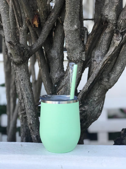 Custom Insulated Wine Tumbler w/Matching Straw - SHCreations