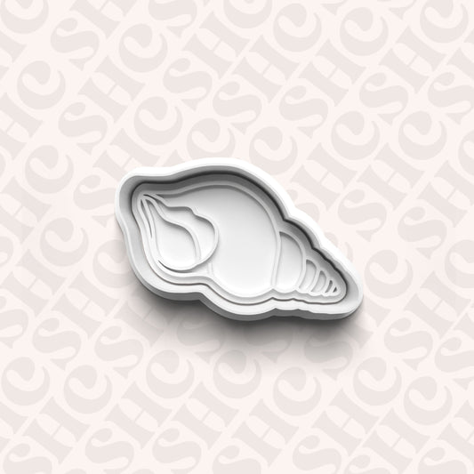 DONE TO ORDER: Seashell Cookie Cutter + Fondant Stamp Set 1