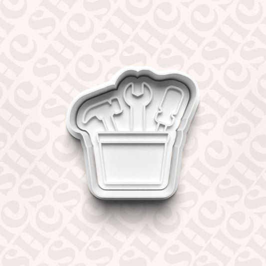 DONE TO ORDER: Tools Cookie Cutter + Fondant Stamp Set 1