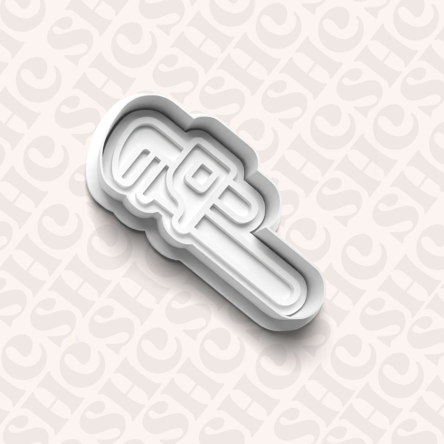 DONE TO ORDER: Monkey Wrench Cookie Cutter + Fondant Stamp Set