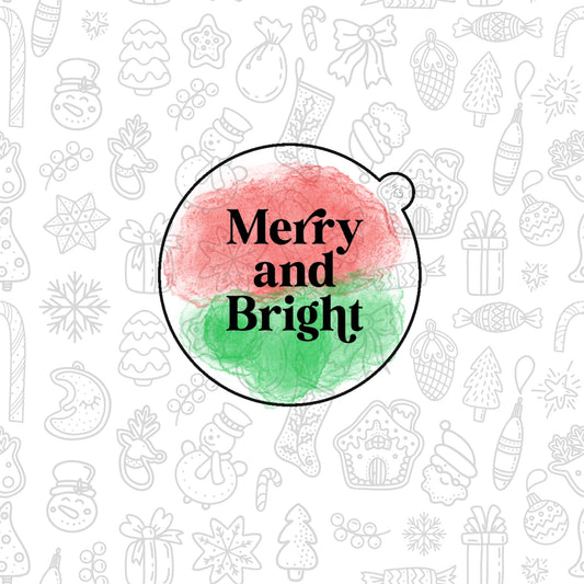 DONE TO ORDER: "Merry and Bright" Fondant Embosser