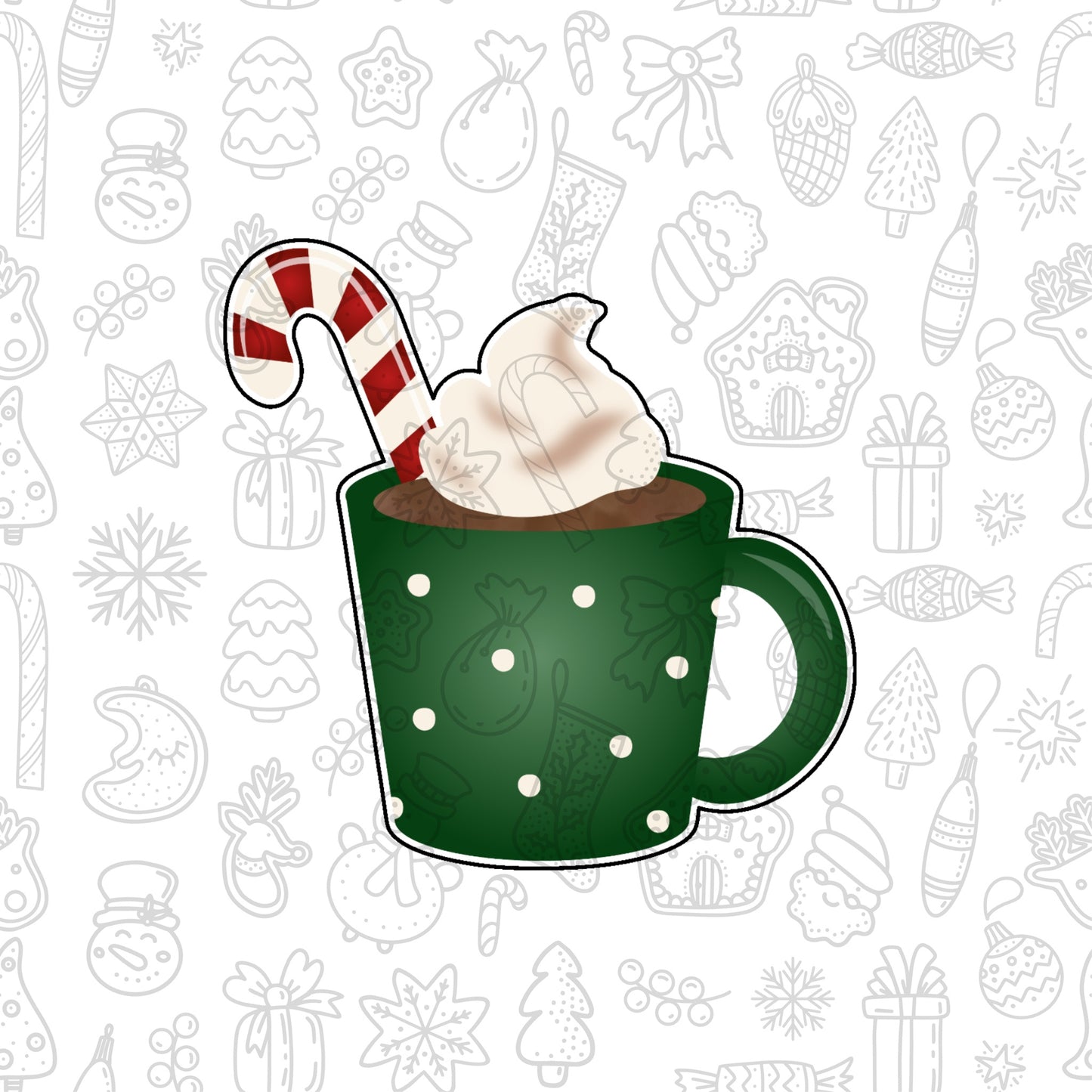 DONE TO ORDER: Christmas Mug 1 Cookie Cutter