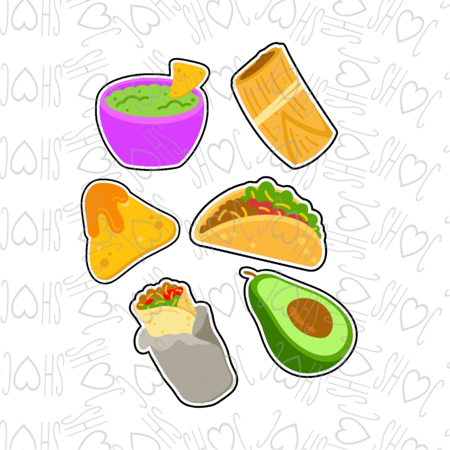 DONE TO ORDER: Mexican Food Mini Cookie Cutter Set